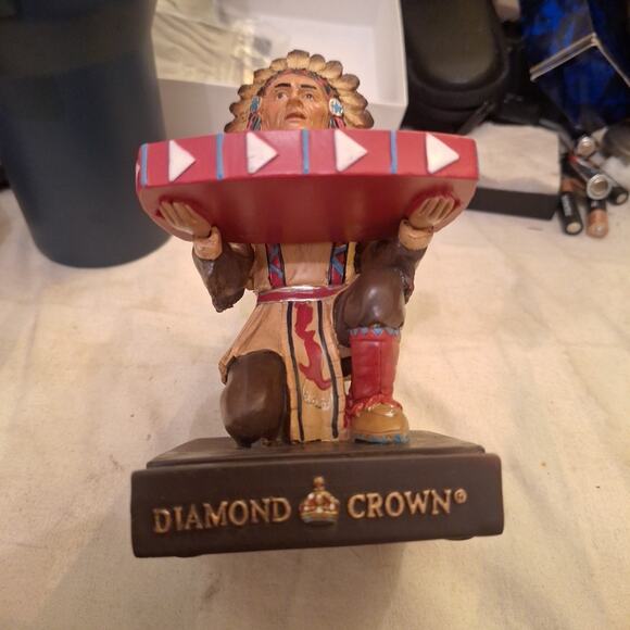 Diamond Crown Chief Copper Penny Statue~ Cigar Company~ Awesome Memorabilia - Picture 3 of 6